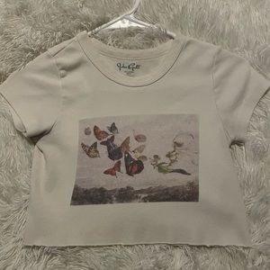 Brandy Melville Cropped Graphic Tee